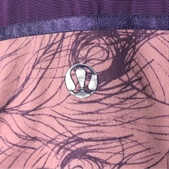 Lululemon Y2K Purple Feather Printed Racerback Athletic Tank Top 4 - Picture 5 of 5